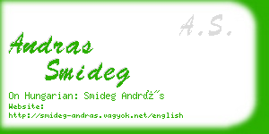 andras smideg business card